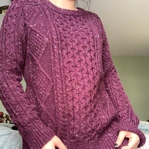 Thick dark purple sweater
